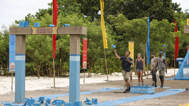 “My Kisses Are Very Private” – John “JP” Hilsabeck, Ashley Nolan, Ben Driebergen and Alan Ball on the third episode of SURVIVOR 35, themed Heroes vs. Healers vs. Hustlers, airing Wednesday, October 11 (8:00-9:00 PM, ET/PT) on the CBS Television Network. Photo: Robert Voets/CBS Ã‚Â©2017 CBS Broadcasting Inc. All Rights Reserved