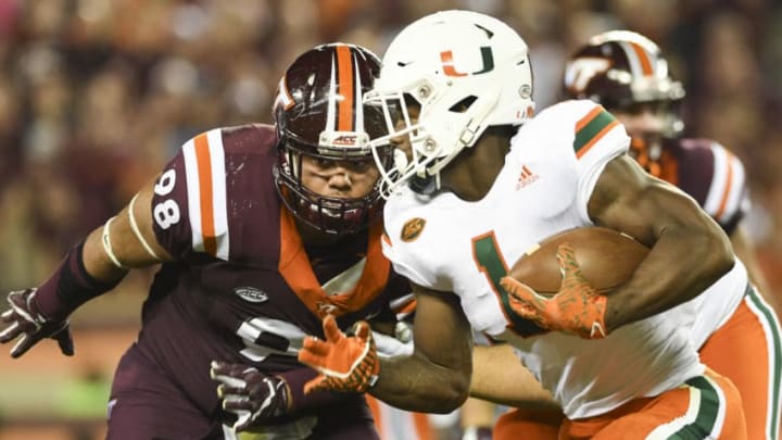 BLACKSBURG, VA - OCTOBER 20: Running back Mark Walton