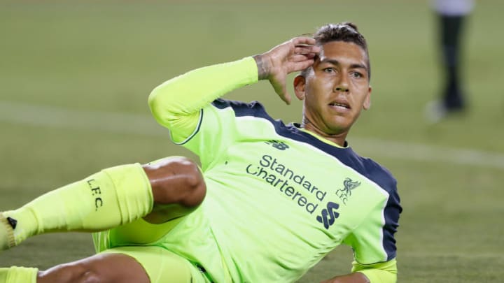 SANTA CLARA, CA - JULY 30: Roberto Firmino of Liverpool FC celebrates a goal during the International Champions Cup match against AC Milan at Levi's Stadium on July 30, 2016 in Santa Clara, California. (Photo by Lachlan Cunningham/Getty Images)