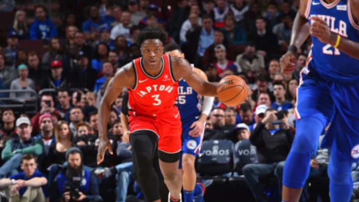 PHILADELPHIA,PA – JANUARY 15 : Rookie OG Anunoby