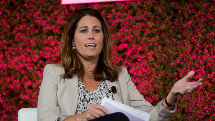 CHICAGO, IL – APRIL 20: Julie Foudy addresses the crowd during the espnW: Women Sports Chicago event on April 20, 2016 in Chicago, Illinois. (Photo by Dylan Buell/Getty Images)