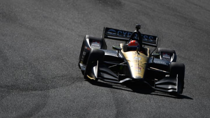 MONTEREY, CALIFORNIA - SEPTEMBER 20: James Hinchcliffe #5 of United States and Arrow Schmidt Peterson Motorsports Honda practices for the NTT IndyCar Series Firestone Grand Prix of Monterey at WeatherTech Raceway Laguna Seca on September 20, 2019 in Monterey, California. (Photo by Robert Reiners/Getty Images)