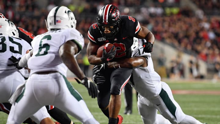 J.K. Dobbins, Ohio State Buckeyes. (Photo by Jamie Sabau/Getty Images)