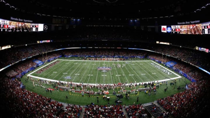 NEW ORLEANS, LA - JANUARY 02: The Auburn Tigers play the Oklahoma Sooners during the Allstate Sugar Bowl at the Mercedes-Benz Superdome on January 2, 2017 in New Orleans, Louisiana. (Photo by Jonathan Bachman/Getty Images)