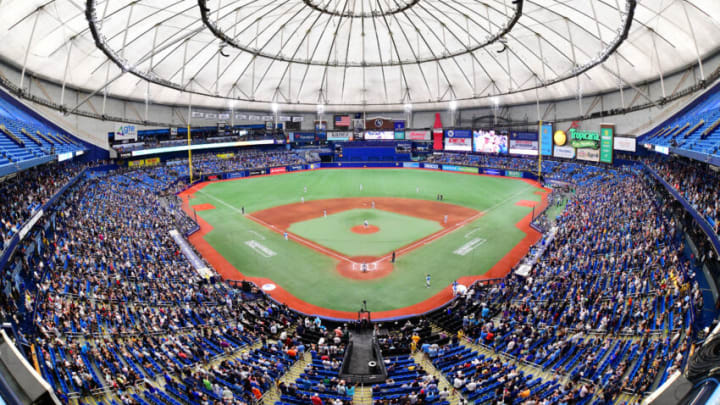 ST PETERSBURG, FLORIDA - AUGUST 22: A general view of Tropicana Field during a game between the Tampa Bay Rays and the Chicago White Sox on August 22, 2021 in St Petersburg, Florida. (Photo by Julio Aguilar/Getty Images)