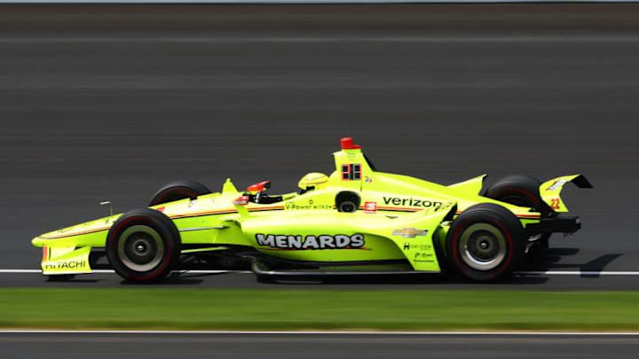 INDIANAPOLIS, INDIANA - MAY 24: Simon Pagenaud of France, driver of the #22 Team Penske Chevrolet (Photo by Clive Rose/Getty Images)