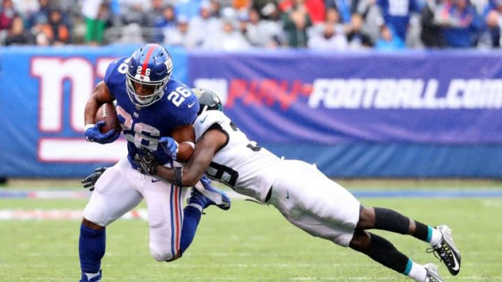New York Giants. Saquon Barkley (Photo by Mike Lawrie/Getty Images)