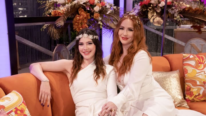 Mariah Copeland (Camryn Grimes) and Tessa Porter (Cait Fairbanks) walk down the aisle on THE YOUNG AND THE RESTLESS beginning on Monday, May 16, 2022. Pictured (L-R): Cait Fairbanks as Tess Porter and Camryn Grimes as Mariah Copeland. Photo: Sonja Flemming/CBS ©2022 CBS Broadcasting, Inc. All Rights Reserved.