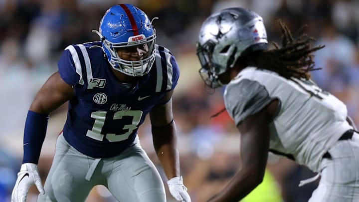 Sam Williams #13 of the Mississippi Rebels (Photo by Jonathan Bachman/Getty Images)