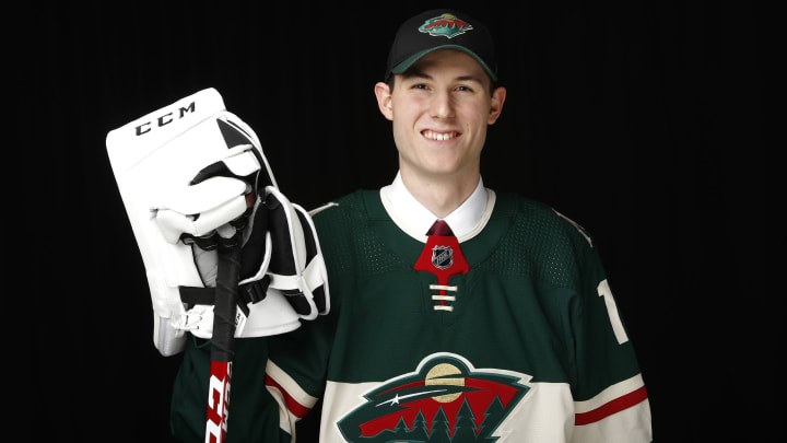 Hunter Jones was selected 59th overall by the Minnesota Wild during the 2019 NHL Draft at Rogers Arena in Vancouver, Canada. (Photo by Kevin Light/Getty Images)