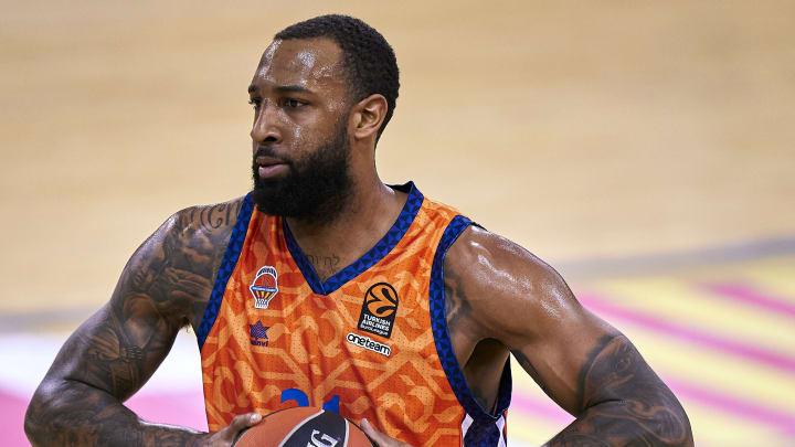 BARCELONA, SPAIN – JANUARY 07: Derrick Williams of Valencia Basket in action during the 2020/2021 Turkish Airlines EuroLeague Regular Season Round 18 match between FC Barcelona and Valencia Basket at Palau Blaugrana on January 07, 2021 in Barcelona, Spain. (Photo by Pedro Salado/Quality Sport Images/Getty Images)