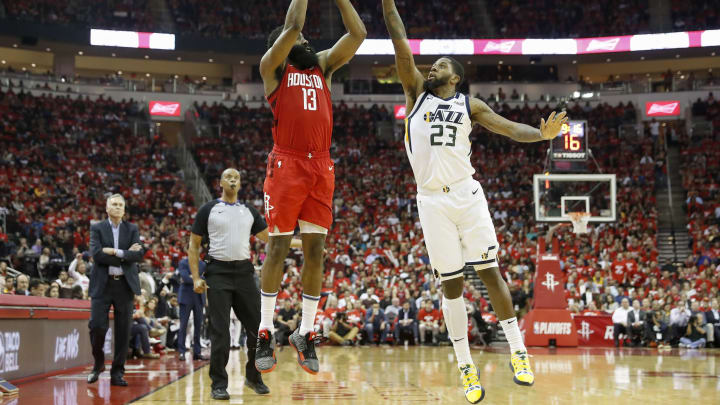 NBA Houston Rockets James Harden (Photo by Tim Warner/Getty Images)
