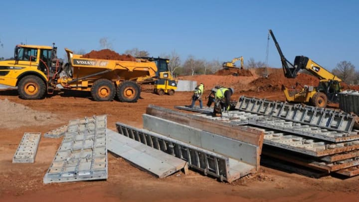 Construction is underway on the Love's Field, Home of Oklahoma Softball, in Norman Friday, March 31, 2023Loves Field