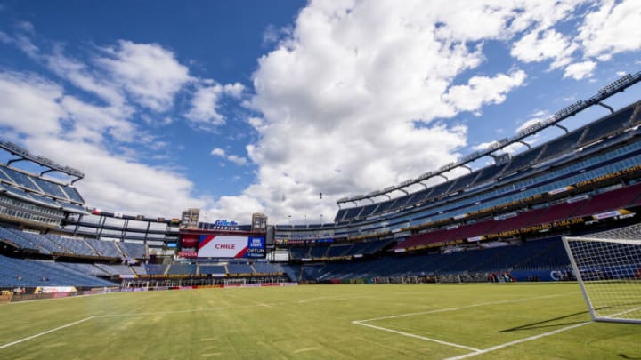 FOXBOROUGH, MASSACHUSETTS - JUNE 10: General view of Gillette Stadium prior to a group D match between Chile and Bolivia at Gillette Stadium as part of Copa America Centenario US 2016 on June 10, 2016 in Foxborough, Massachusetts, US. (Photo by Billie Weiss/LatinContent via Getty Images)