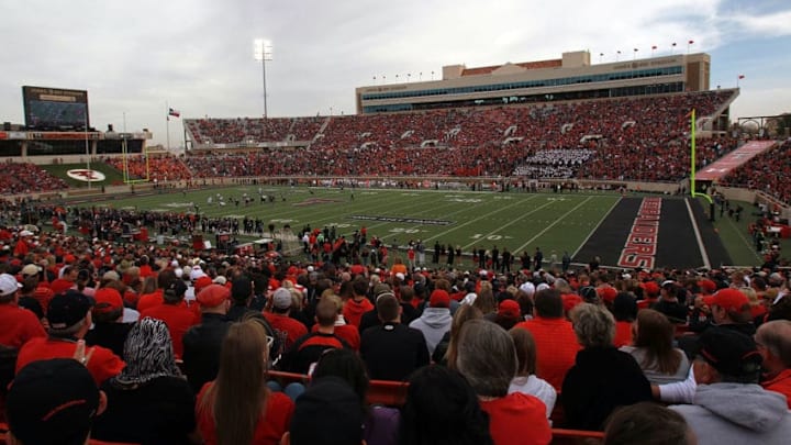 LUBBOCK, TX - NOVEMBER 12: A general view of play between the Oklahoma State Cowboys and the Texas Tech Red Raiders at Jones AT&T Stadium on November 12, 2011 in Lubbock, Texas. (Photo by Ronald Martinez/Getty Images)