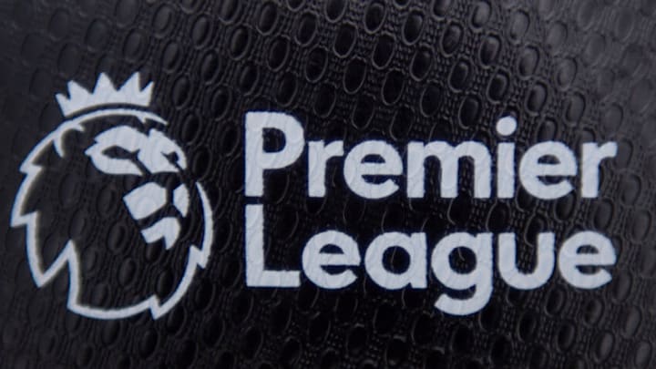 WHICHFORD, ENGLAND - JUNE 07: English Premier League branding and logo on a Nike Strike Premier League football photographed on June 07, 2020 in Whichford, Warwickshire, United Kingdom. No Premier League matches have been played since March 9th due to the Coronavirus Covid-19 pandemic. (Photo by VISIONHAUS)