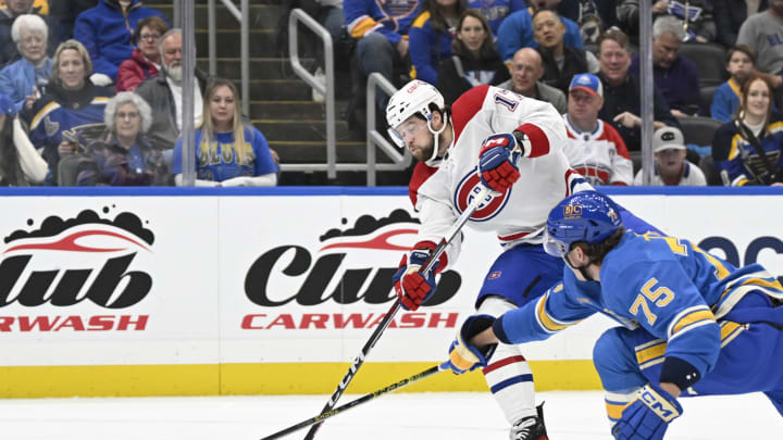 Nov 4, 2023; St. Louis, Missouri, USA; Montreal Canadiens right wing Josh Anderson. Mandatory Credit: Jeff Le-USA TODAY Sports