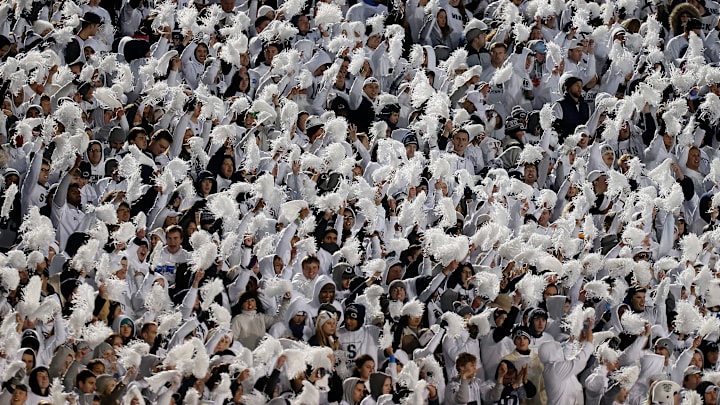 STATE COLLEGE, PA – OCTOBER 22: The Penn State student section cheers during the game against the Ohio State Buckeyes on October 22, 2016, at Beaver Stadium in State College, Pennsylvania. (Photo by Justin K. Aller/Getty Images)