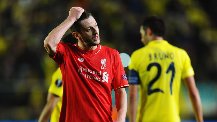 VILLARREAL, SPAIN – APRIL 28: Adam Lallana of Liverpool reacts after defeat in the UEFA Europa League semi final first leg match between Villarreal CF and Liverpool at Estadio El Madrigal on April 28, 2016 in Villarreal, Spain. (Photo by David Ramos/Getty Images)