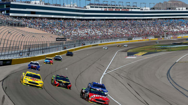 LAS VEGAS, NV - SEPTEMBER 16: Kurt Busch, driver of the #41 Haas Automation/Monster Energy Ford, drives during the Monster Energy NASCAR Cup Series SouthPoint 400 at Las Vegas Motor Speedway on September 16, 2018 in Las Vegas, Nevada. (Photo by Jonathan Ferrey/Getty Images)
