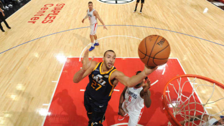 LOS ANGELES, CA – OCTOBER 24: Rudy Gobert (Photo by Andrew D. Bernstein/NBAE via Getty Images)