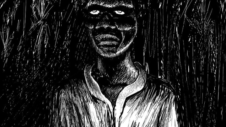 Modern depiction of a zombie in the original Haitian tradition.