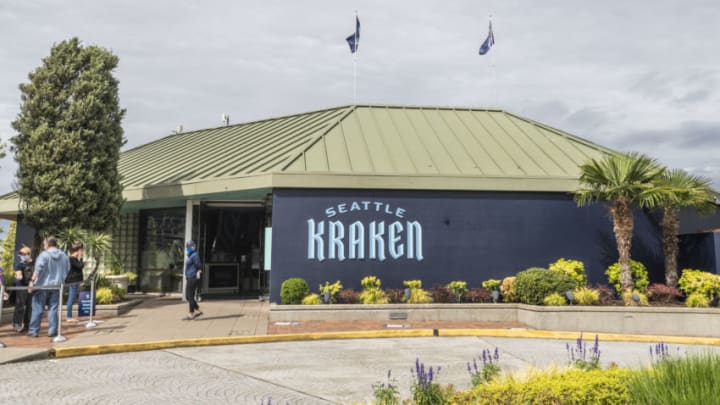 SEATTLE, WASHINGTON - AUGUST 21: The NHL's Seattle Kraken Team Store during its grand opening on August 21, 2020 in Seattle, Washington. (Photo by Jim Bennett/Getty Images)
