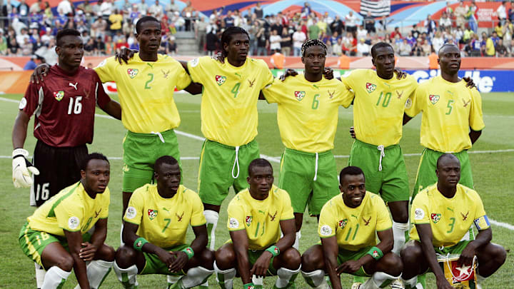 (1st row,L-R) Togolese forward Yao Junio
