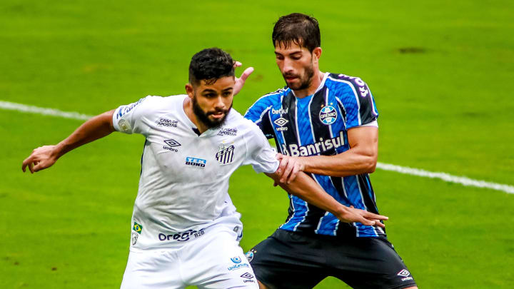 2020 Brasileirao Series A: Gremio v Santos Play Behind Closed Doors Amidst the Coronavirus (COVID - 2020 Brasileirao Series A: Gremio v Santos Play Behind Closed Doors Amidst the Coronavirus (COVID -