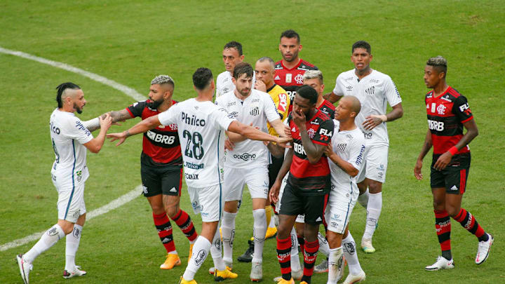 2020 Brasileirao Series A: Santos v Flamengo Play Behind Closed Doors Amidst the Coronavirus (COVID