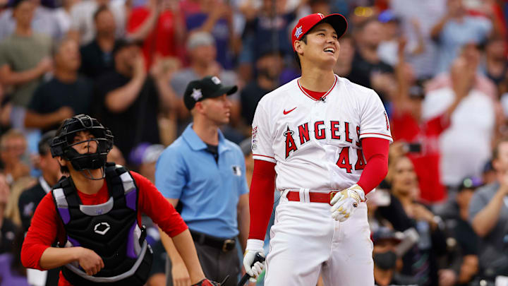 Shohei Ohtani participó en el Home Run Derby de 2021 en la MLB