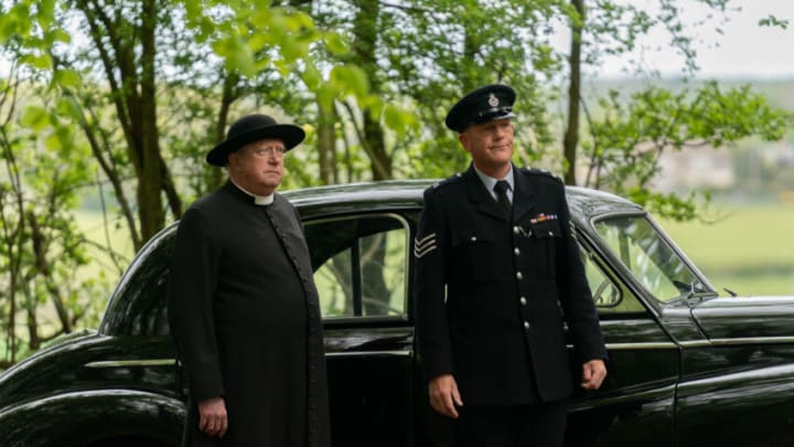 Picture Shows: Father Brown (MARK WILLIAMS), Sgt Goodfellow (JOHN BURTON)