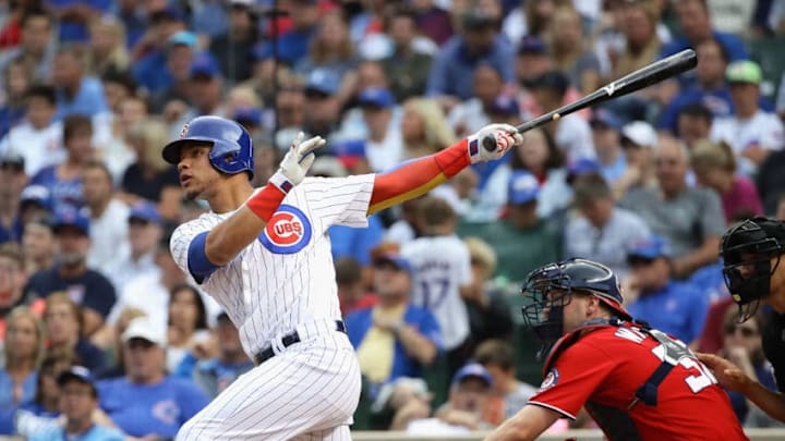 Wilson Contreras landed on the disabled list with a right hamstring strain. (Jonathan Daniel/Getty Images)