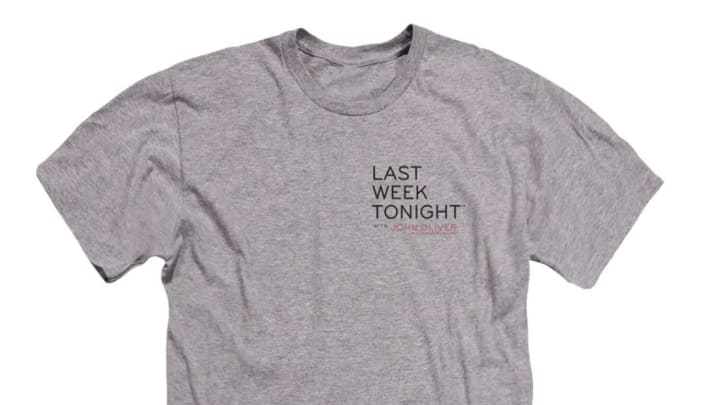 Discover the Last Week Tonight with John Oliver logo shirt at the HBO Shop.