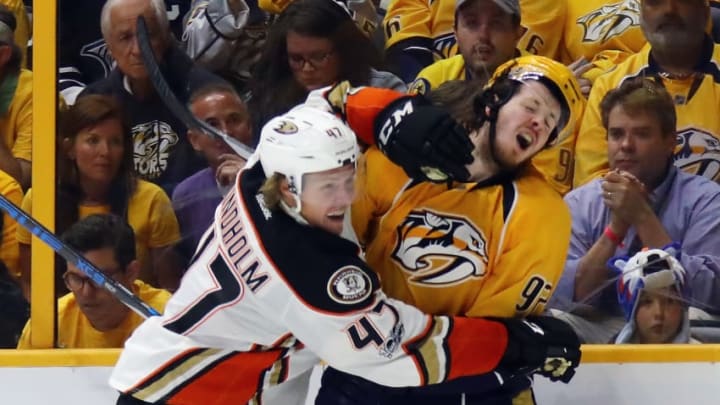 NASHVILLE, TN - MAY 18: Hampus Lindholm