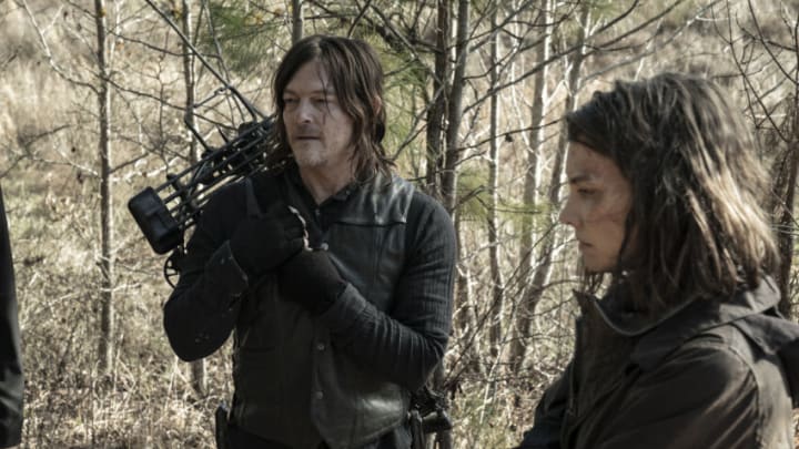 Norman Reedus as Daryl Dixon, Lauren Cohan as Maggie Rhee - The Walking Dead _ Season 11, Episode 22 - Photo Credit: Jace Downs/AMC