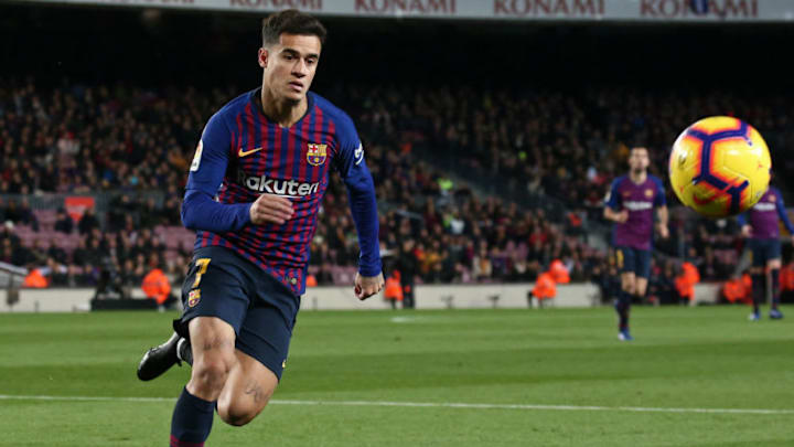Philippe Coutinho during the match between FC Barcelona and SD Eibar, corresponding to the week 19 of the Liga Santander, played at the Camp Nou Stadium, on 13th January 2019 in Barcelona, Spain. (Photo by Joan Valls/Urbanandsport /NurPhoto via Getty Images) Philippe Coutinho during the match between FC Barcelona and SD Eibar, corresponding to the week 19 of the Liga Santander, played at the Camp Nou Stadium, on 13th January 2019 in Barcelona, Spain. (Photo by Joan Valls/Urbanandsport /NurPhoto via Getty Images)
