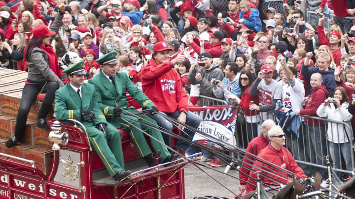 ST. LOUIS, MO – OCTOBER 30: Manager Tony LaRussa of the St. Louis Cardinals participates in the World Series victory parade for the franchise’s 11th championship on October 30, 2011 in St Louis, Missouri. (Photo by Ed Szczepanski/Getty Images)