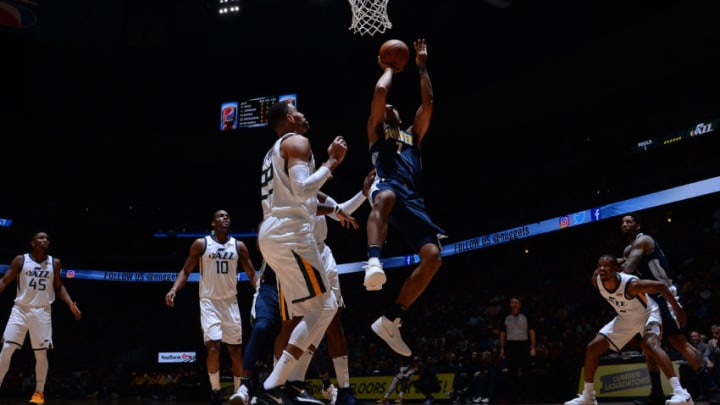 DENVER, CO - JANUARY 5: Trey Lyles #7 of the Denver Nuggets shoots the ball during the game against the Utah Jazz on January 5, 2018 at the Pepsi Center in Denver, Colorado. Copyright 2018 NBAE (Photo by Bart Young/NBAE via Getty Images)