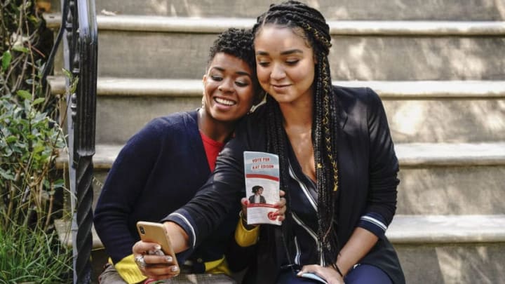 THE BOLD TYPE -- "Mixed Messages" Episode 307 -- Pictured: (l-r) Alexis Floyd as Tia, Aisha Dee as Kat -- (Photo by: Jonathan Wenk/Freeform/Universal Television)
