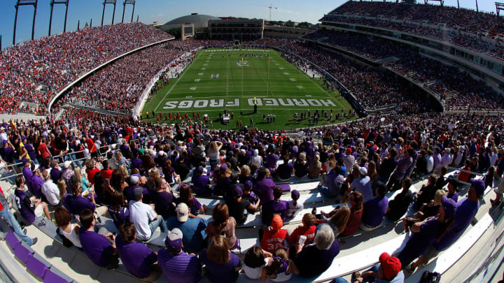 A general view as the Texas Tech Red Raiders take on the TCU Horned Frogs at Amon G. Carter Stadium on October 20, 2012. (Photo by Tom Pennington/Getty Images)