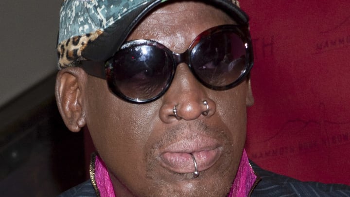 MAMMOTH LAKES, CALIFORNIA – FEBRUARY 29: Dennis Rodman arrives at 3rd Annual Mammoth Film Festival Red Carpet – Saturday on February 29, 2020 in Mammoth Lakes, California. (Photo by Michael Bezjian/Getty Images for Mammoth Media Institute)