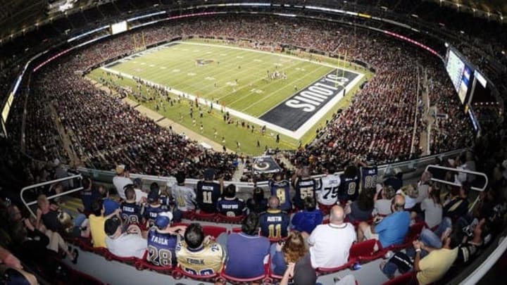 Sep 8, 2013; St. Louis, MO, USA; A general view of the Edward Jones Dome as the St. Louis Rams play the Arizona Cardinals. Mandatory Credit: Jeff Curry-USA TODAY Sports