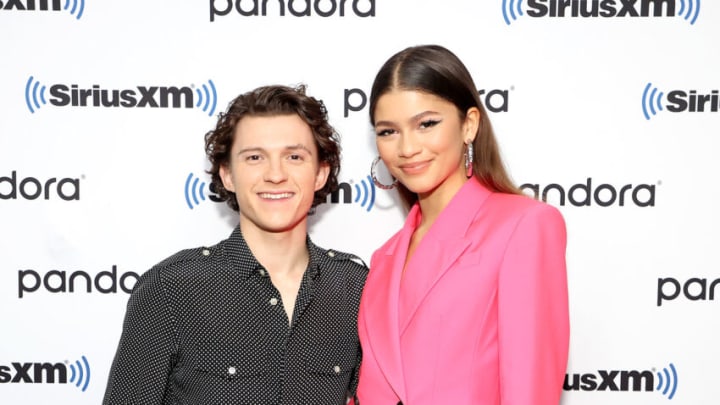 NEW YORK, NEW YORK - DECEMBER 10: Tom Holland and Zendaya attend SiriusXM's Town Hall with the cast of Spider-Man: No Way Home on December 10, 2021 in New York City. (Photo by Cindy Ord/Getty Images for SiriusXM)