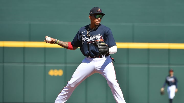 Johan Camargo of the Atlanta Braves in action during MLB spring training (Photo by Mark Brown/Getty Images)