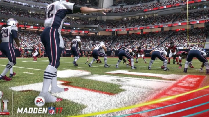 Image from Madden 17 Super Bowl LI official simulation, courtesy of EA.