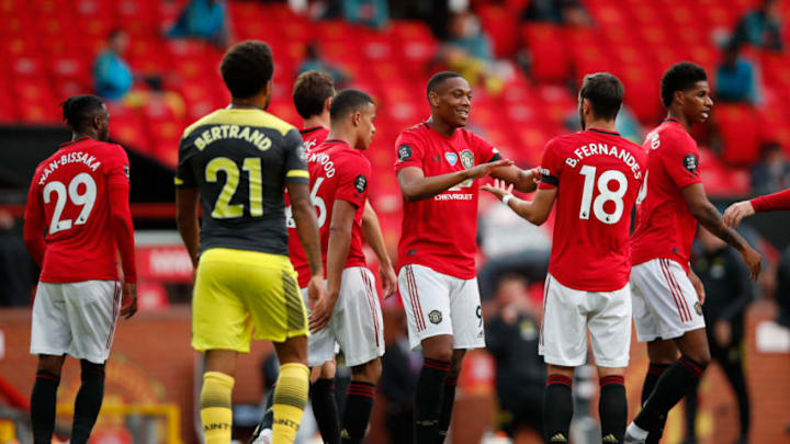 Anthony Martial of Manchester United celebrates (Photo by Clive Brunskill/Getty Images)