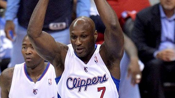Apr 30, 2013; Los Angeles, CA, USA; Los Angeles Clippers power forward Lamar Odom (7) pulls in a rebound in the first half of game five of the first round of the 2013 NBA Playoffs against the Memphis Grizzlies at the Staples Center. Mandatory Credit: Jayne Kamin-Oncea-USA TODAY Sports Apr 30, 2013; Los Angeles, CA, USA; Los Angeles Clippers power forward Lamar Odom (7) pulls in a rebound in the first half of game five of the first round of the 2013 NBA Playoffs against the Memphis Grizzlies at the Staples Center. Mandatory Credit: Jayne Kamin-Oncea-USA TODAY Sports