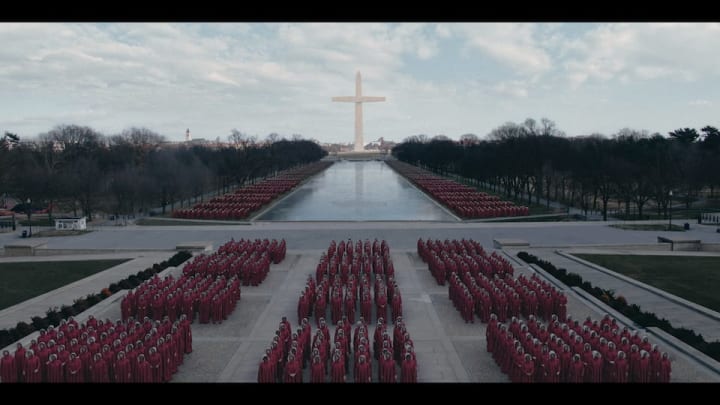 Season Three of THE HANDMAIDÕS TALE is driven by JuneÕs resistance to the dystopian regime of Gilead and her struggle to strike back against overwhelming odds. Startling reunions, betrayals, and a journey to the terrifying heart of Gilead force all characters to take a stand, guided by one defiant prayer: ÒBlessed be the fight.”(Photo courtesy of/Hulu)