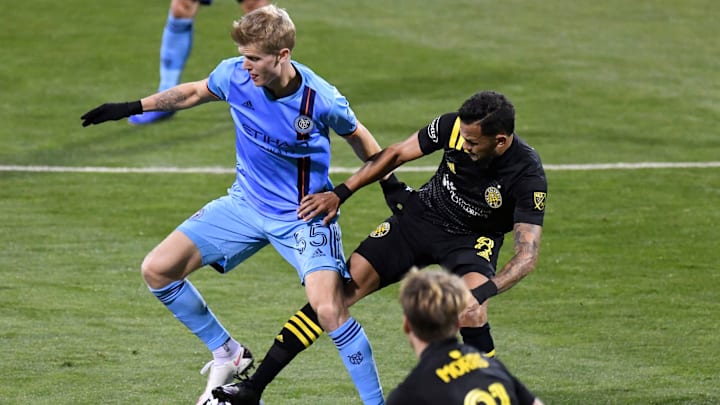 New York City FC and Columbus Crew SC (Mandatory Credit: Marc Lebryk-USA TODAY Sports)